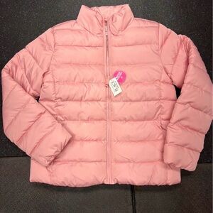 Place Light Pink Puffer Jacket for Kids